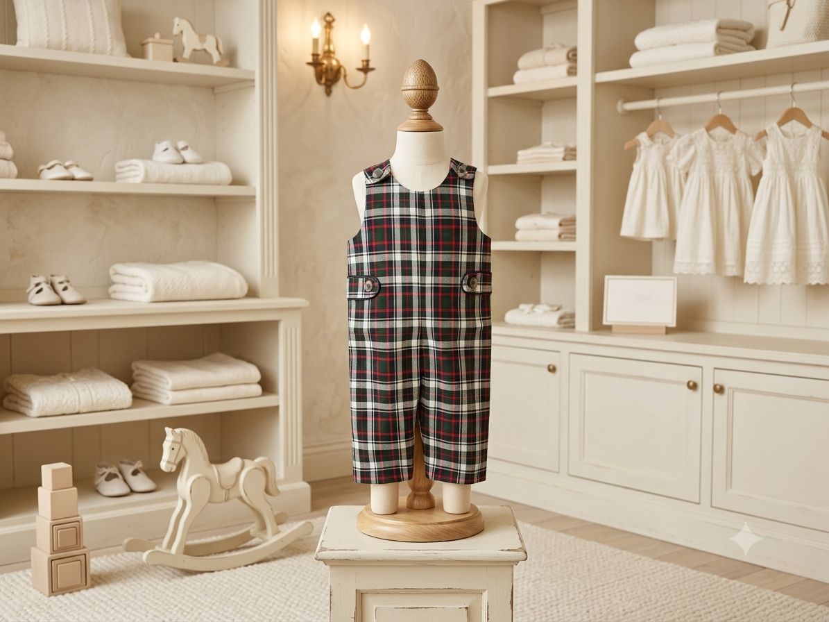 The Beaufort Bonnet Company Lawson Longall Flannel Grant Park Plaid Size 0-6M