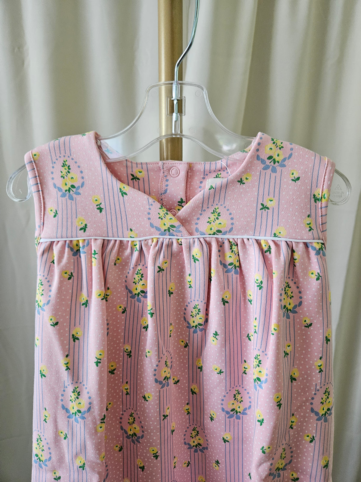 The Beaufort Bonnet Company Size 6 Pink & Blue Sleeveless Sweetheart Neckline Dress