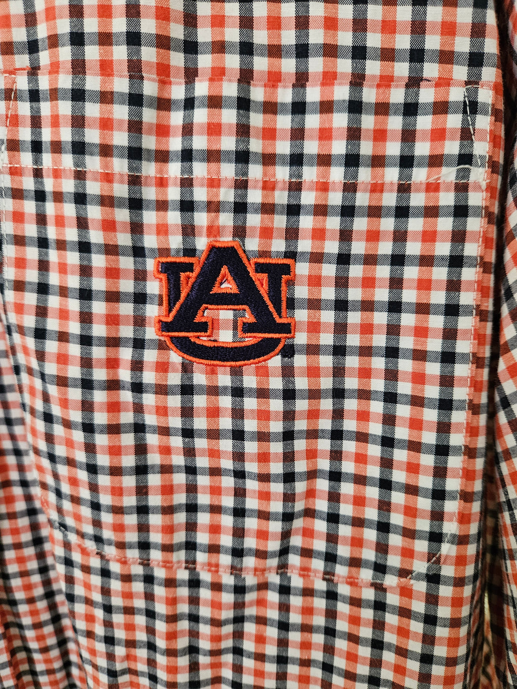 Auburn Tigers Campus Specialties Orange & Blue Plaid Shirt Sz XXL