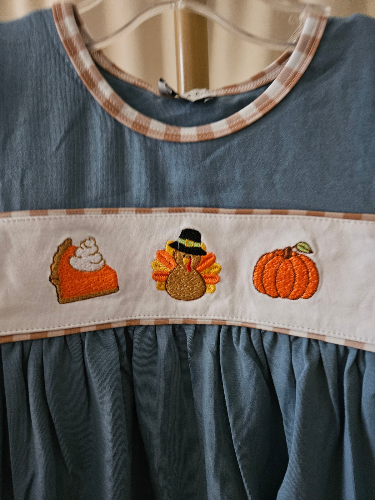 Abby & Evie Blue Thanksgiving Dress