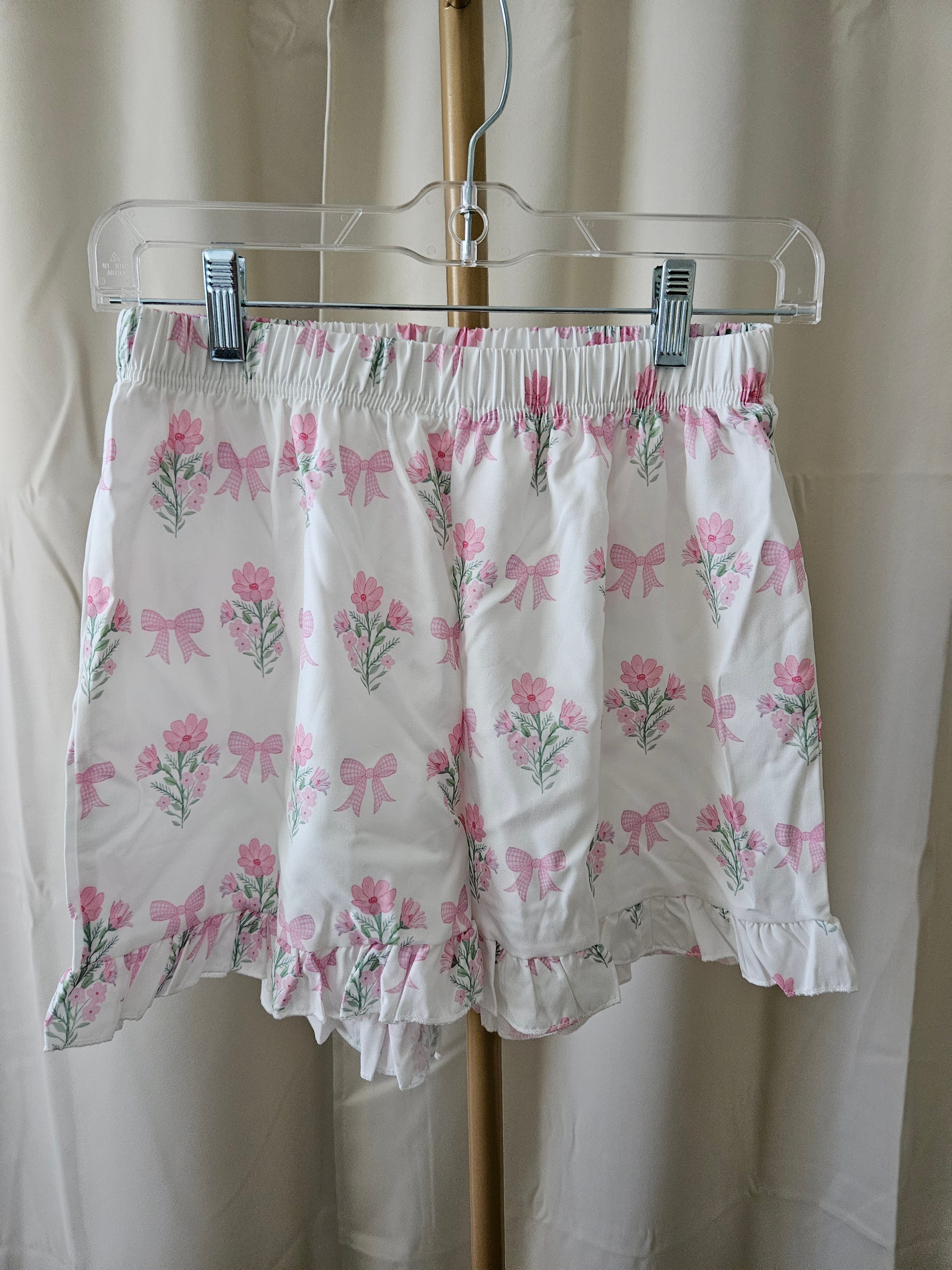 Floral & Ribbon Bow Print 2PC Set by Rosa Clothing