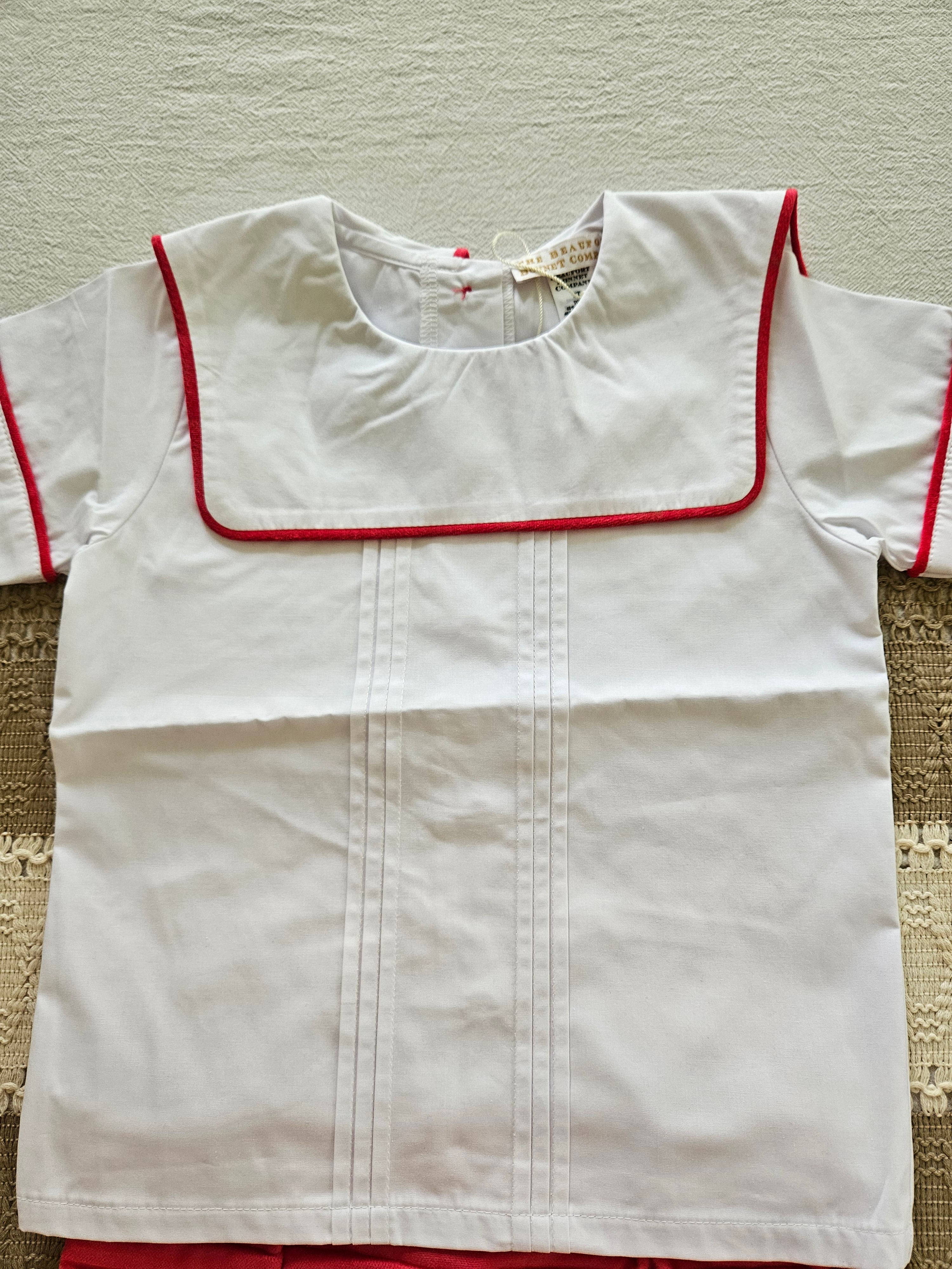 The Beaufort Bonnet Company Red Velvet Shorts Set | Size 2T
