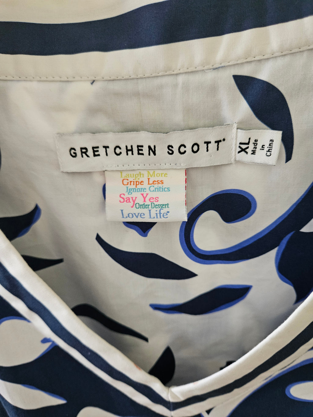 Gretchen Scott Navy & White Tailored Maxi Dress Size XL