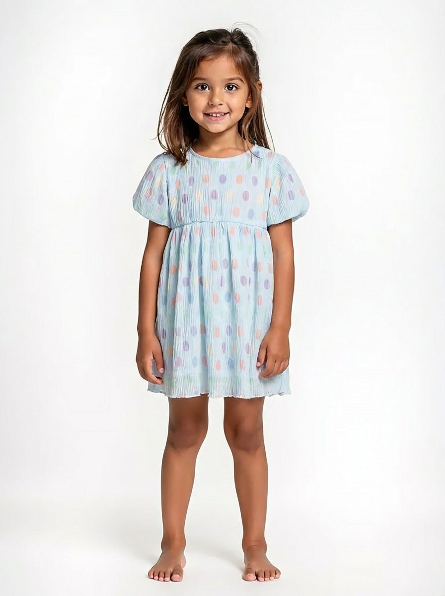 Doe a Dear Pastel Polka Dot Chiffon Dress