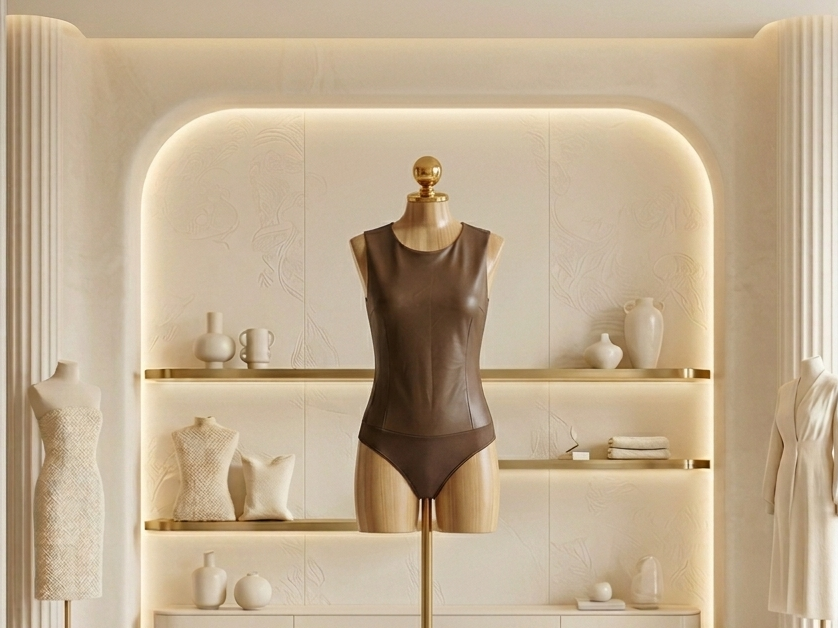 Express Faux Leather Bodysuit Size Medium