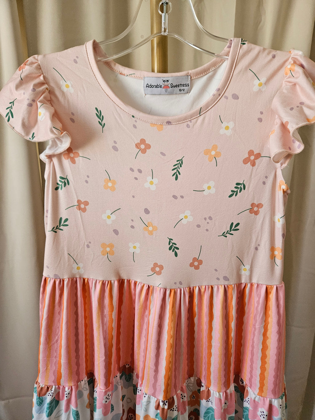 🌸 Adorable Sweetness Ava Retro Floral Check Tiered Dress 🌸