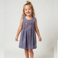 Amanda Remembered Micro Check Smocked With Pencils & Apples Sz 6X