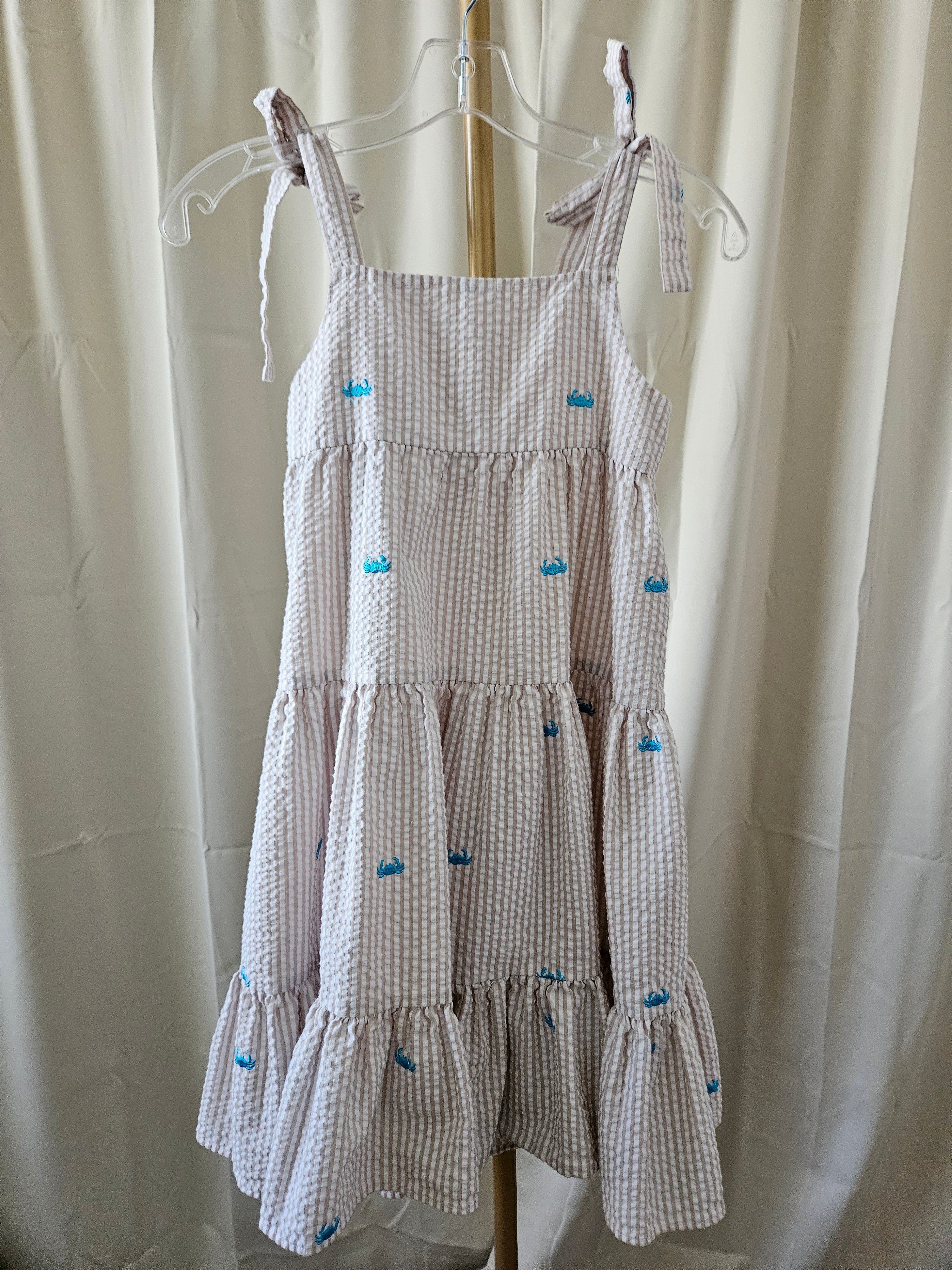 Kelly’s Kids Seersucker Crab Sundress 🦀