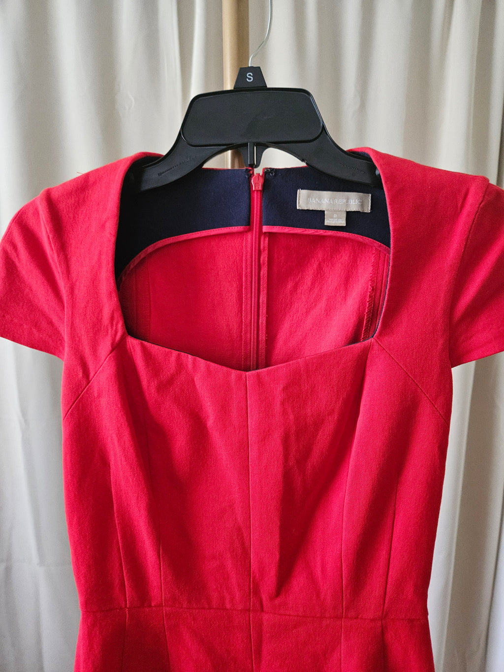 Banana Republic Red Tailored Fitted Dress Size 0