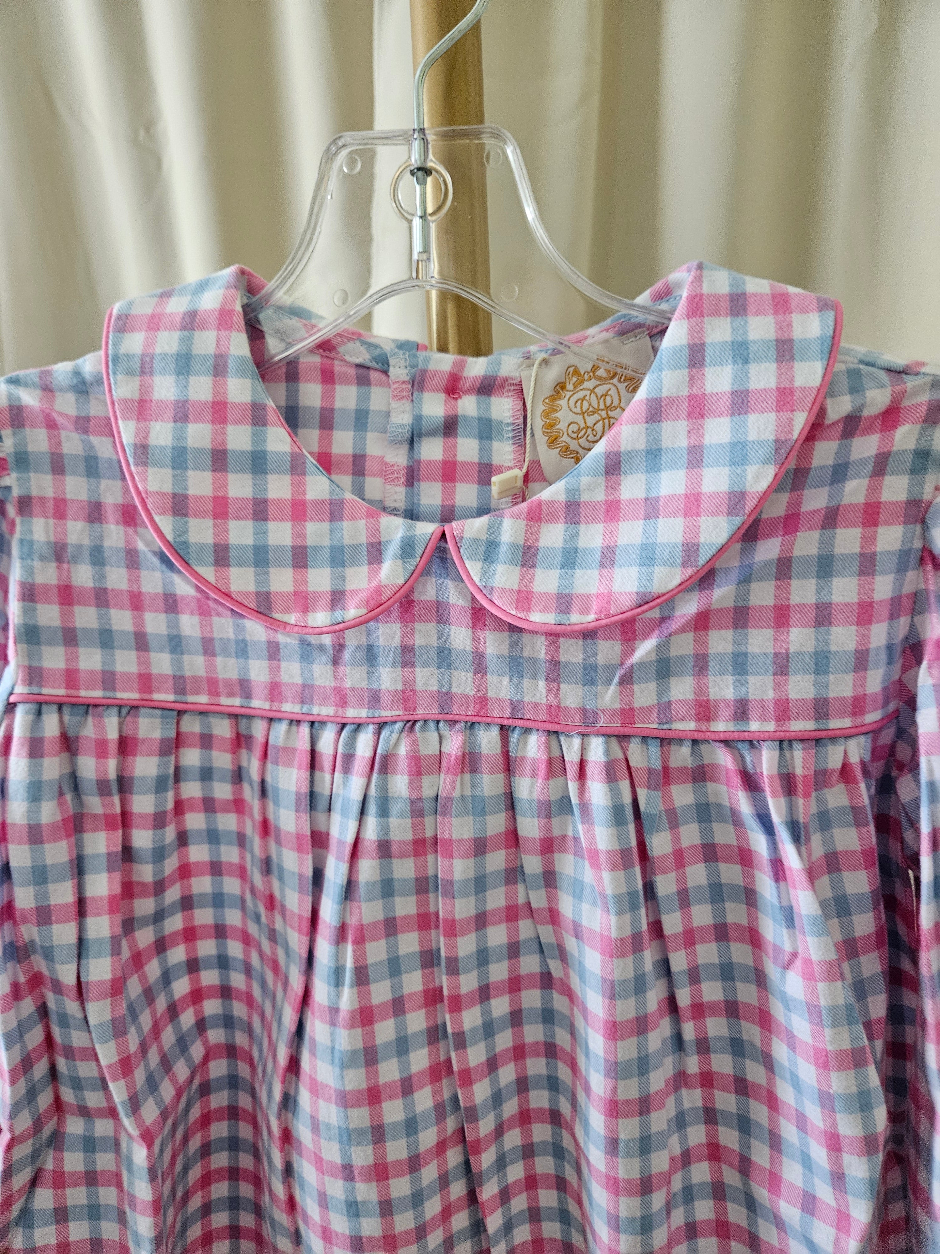 The Beaufort Bonnet Company Soft Brushed Flannel Plaid Dress | Size 7
