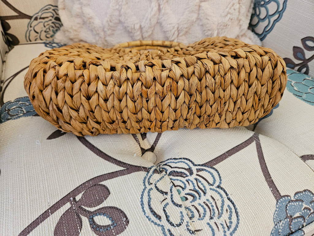 Handwoven Elegant Handbag with bamboo handle