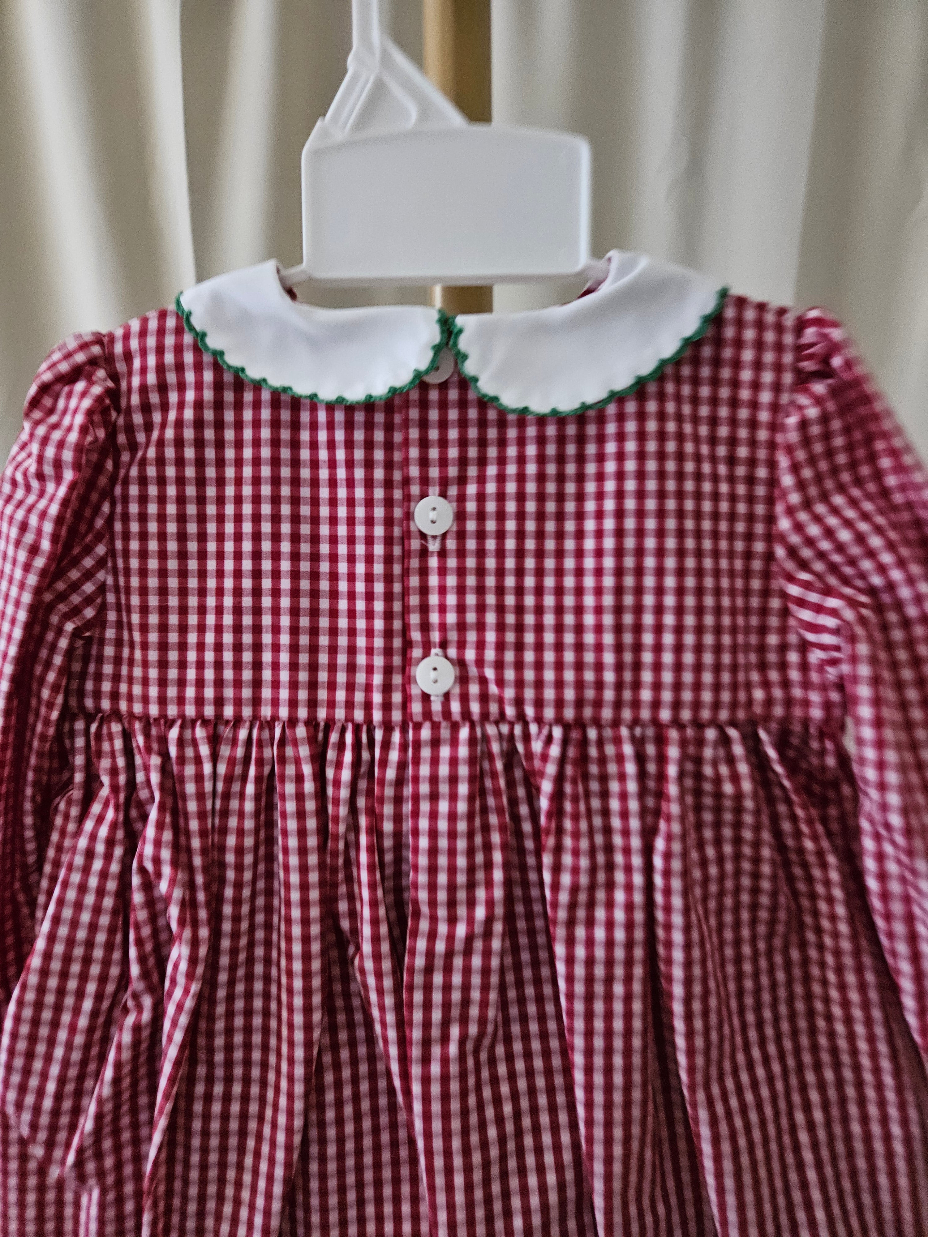 Petit Ami Smocked Santa & Reindeer Holiday Dress with Bloomers | Sizes 3M, 6M & 24M