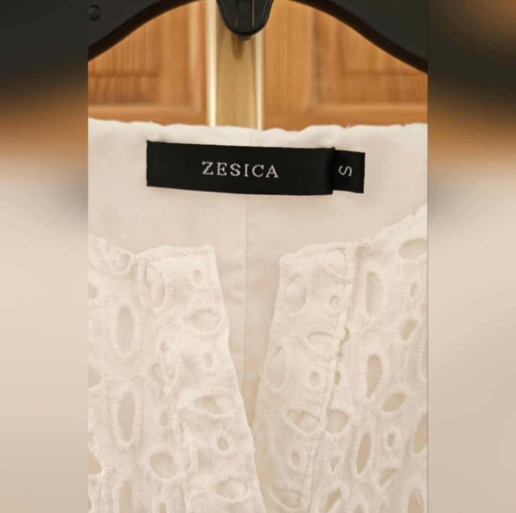 Zesica White Eyelet Dress Sz Small