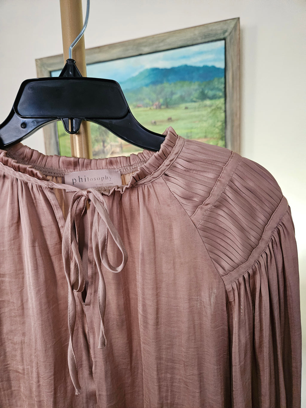 Philosophy Women's Blouse in Soft Mauve Sz XS