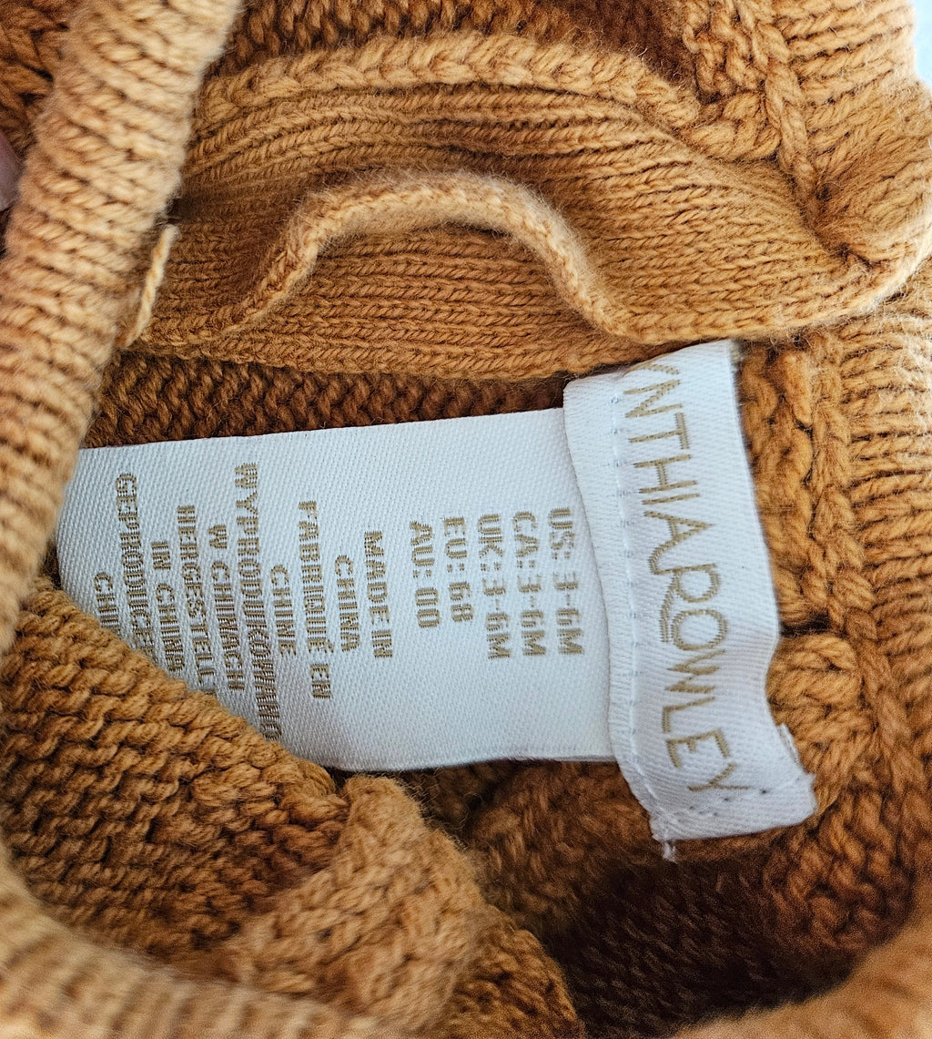 Cynthia Rowley Tan Infants Sweater Dress Sz 3-6M