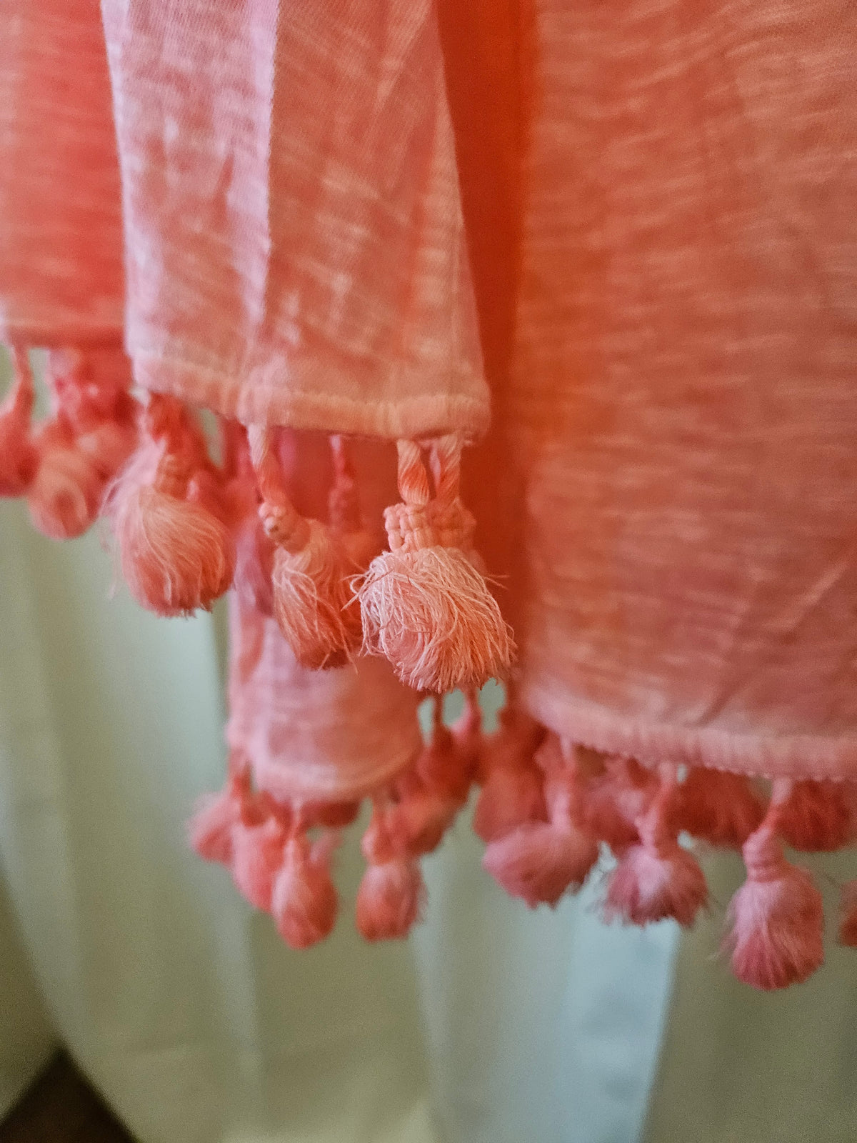 Crown & Ivy Pink Embroidered Tassel Blouse Size XL
