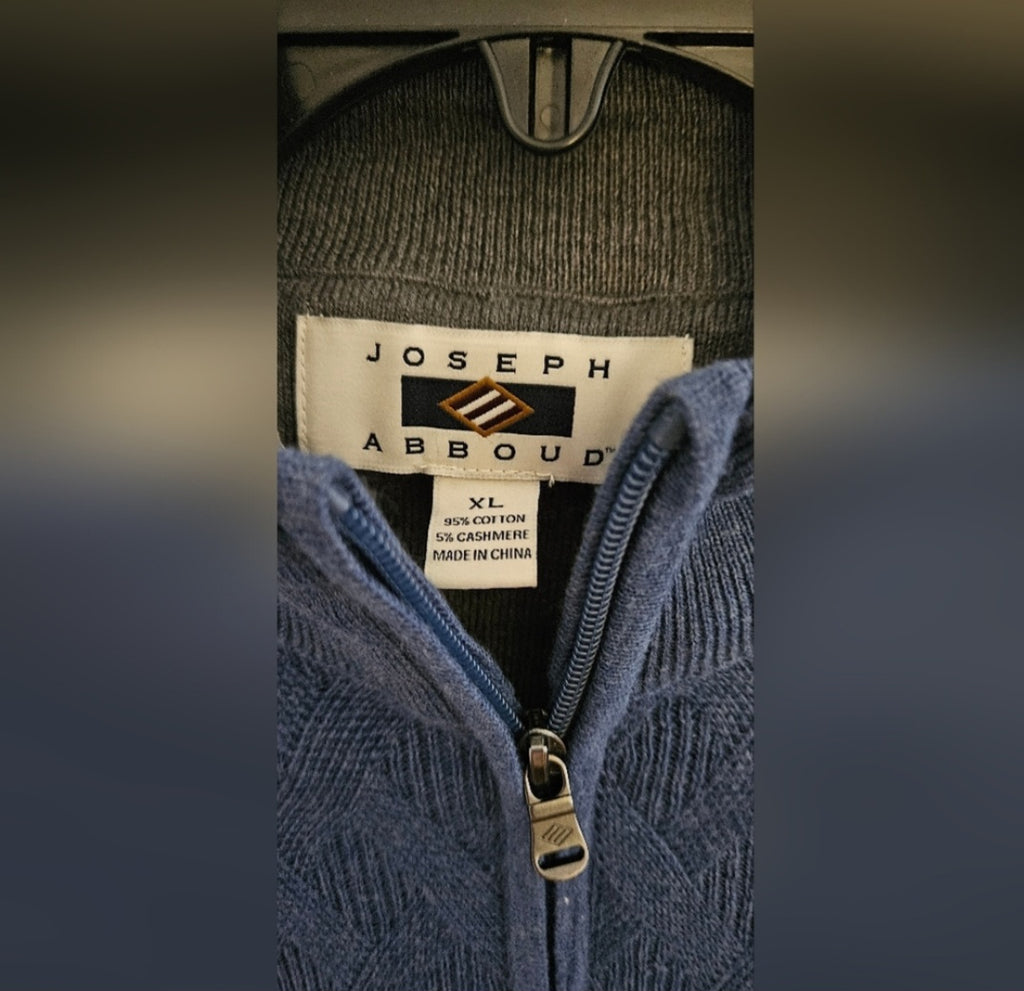 NWT Joseph Abboud Knit Quarter Zip Heritage Pull Over Size XL