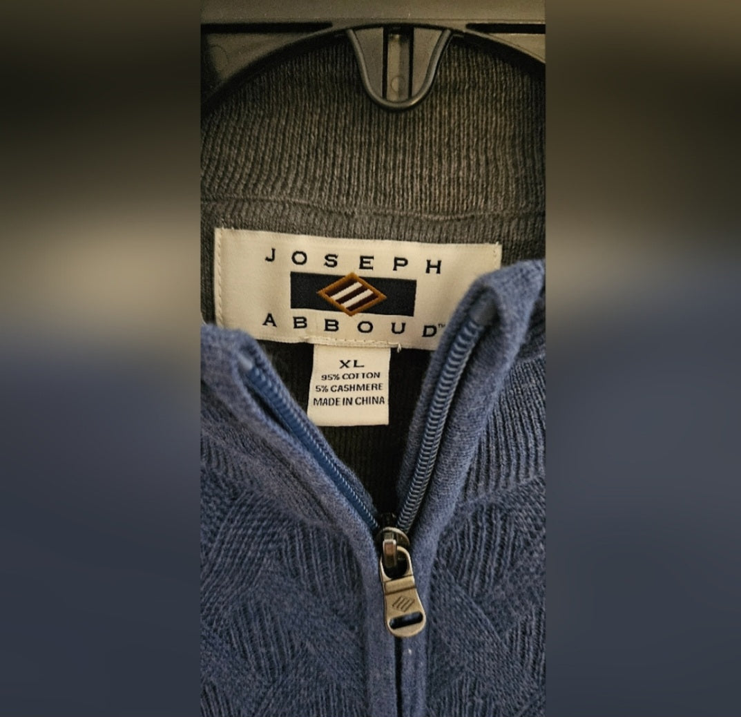 NWT Joseph Abboud Knit Quarter Zip Heritage Pull Over Size XL