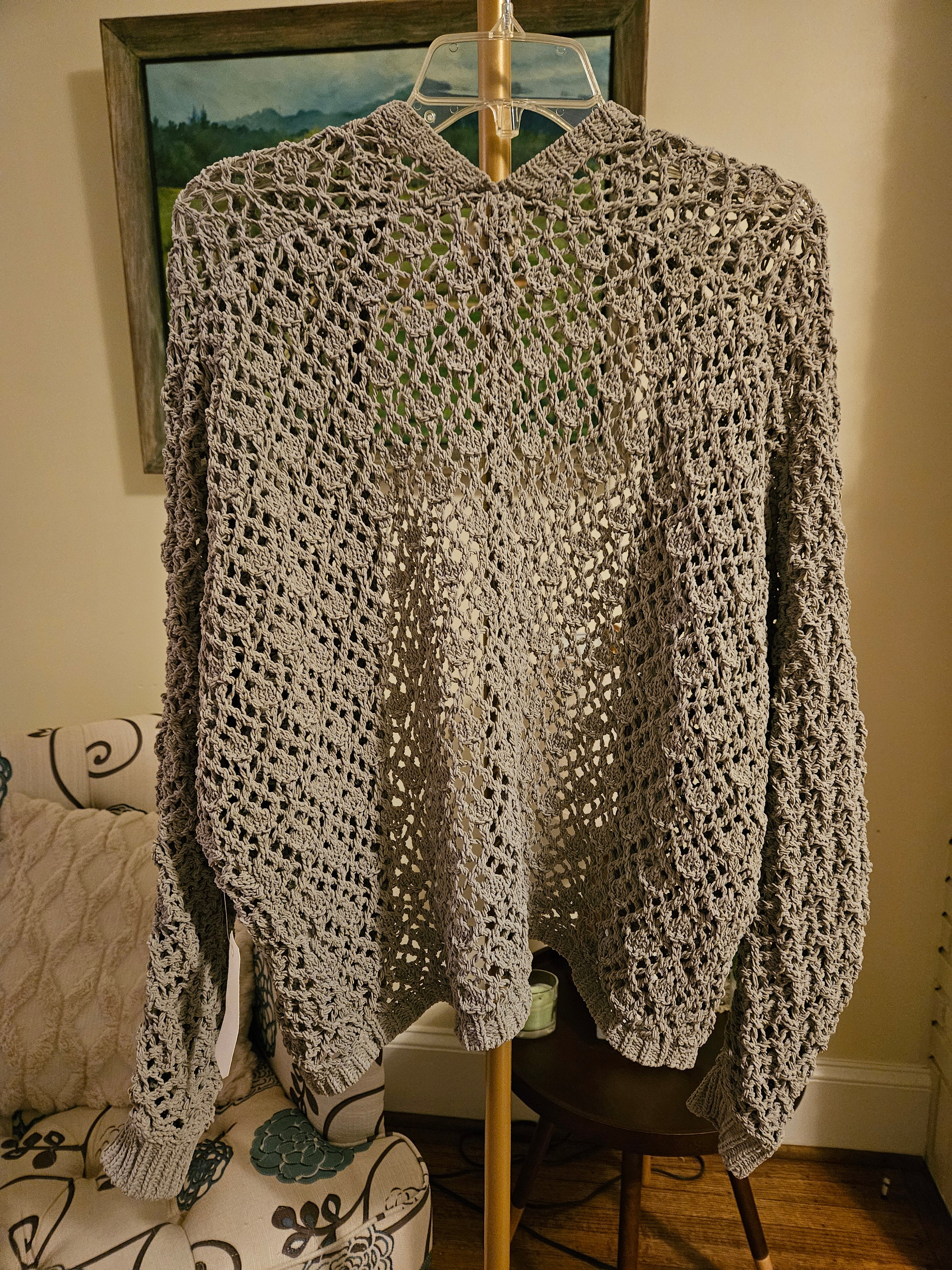 Nicole Miller Brown Open-Front Cardign Sz M