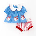 Auraquise Blue Baseball Themed Bloomers Outfit
