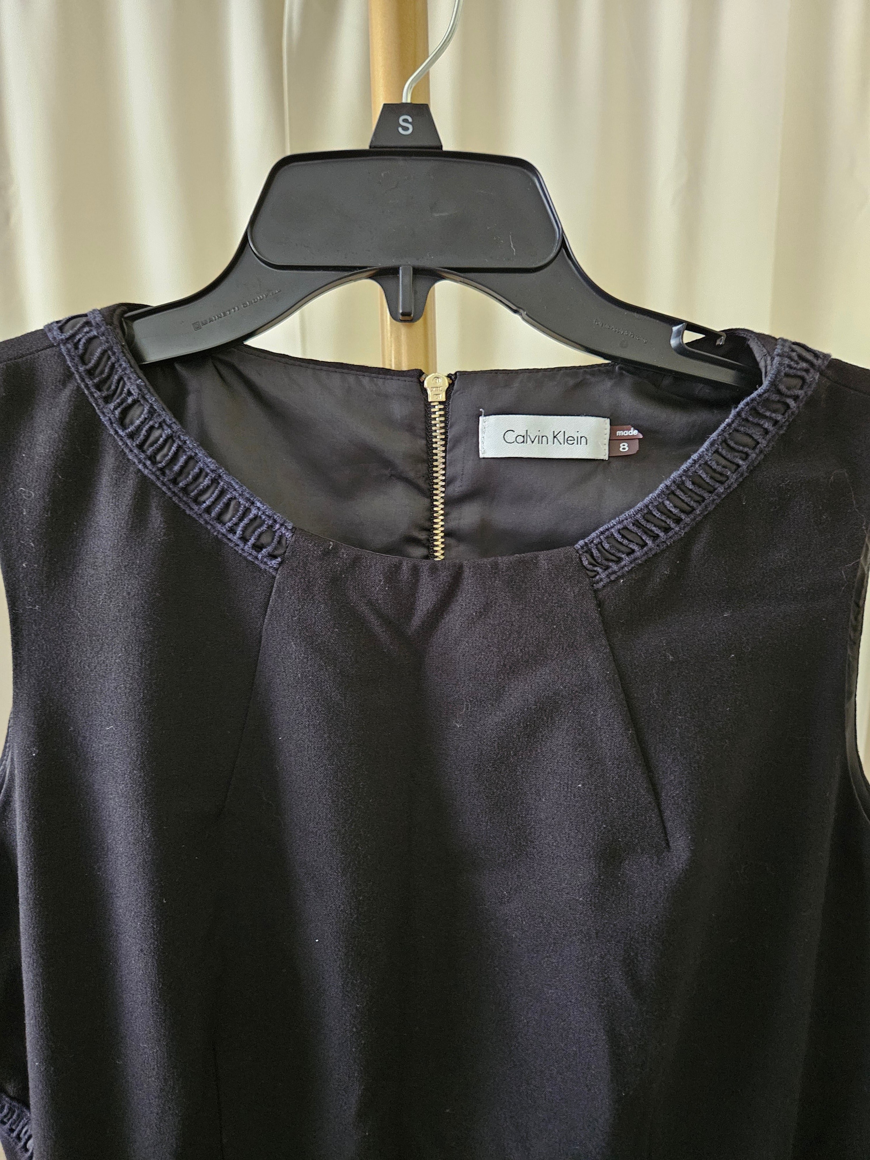 Calvin Klein Size 8 Sleeveless Linen-Look Dress