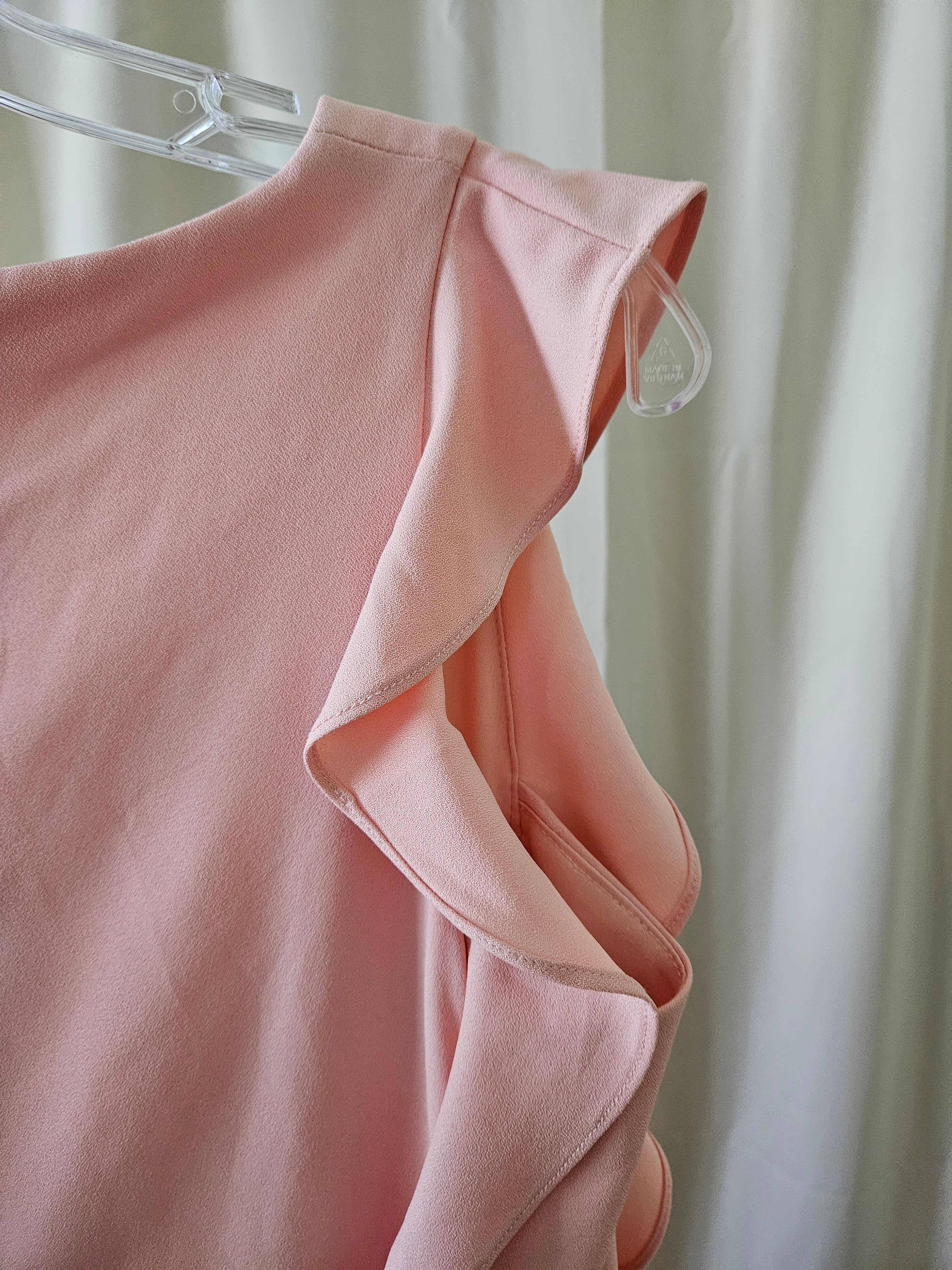 Nicole Miller Pinky Peach Ruffle Dress - Size 4