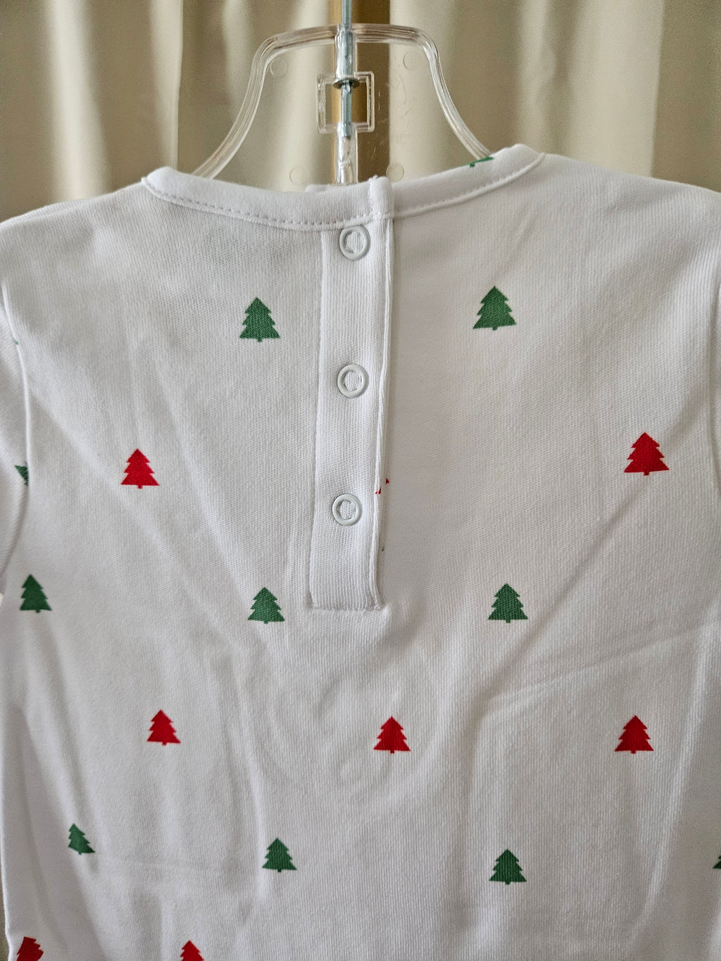The Beaufort Bonnet Company Darling Play Romper Thomas Tree Farm Print