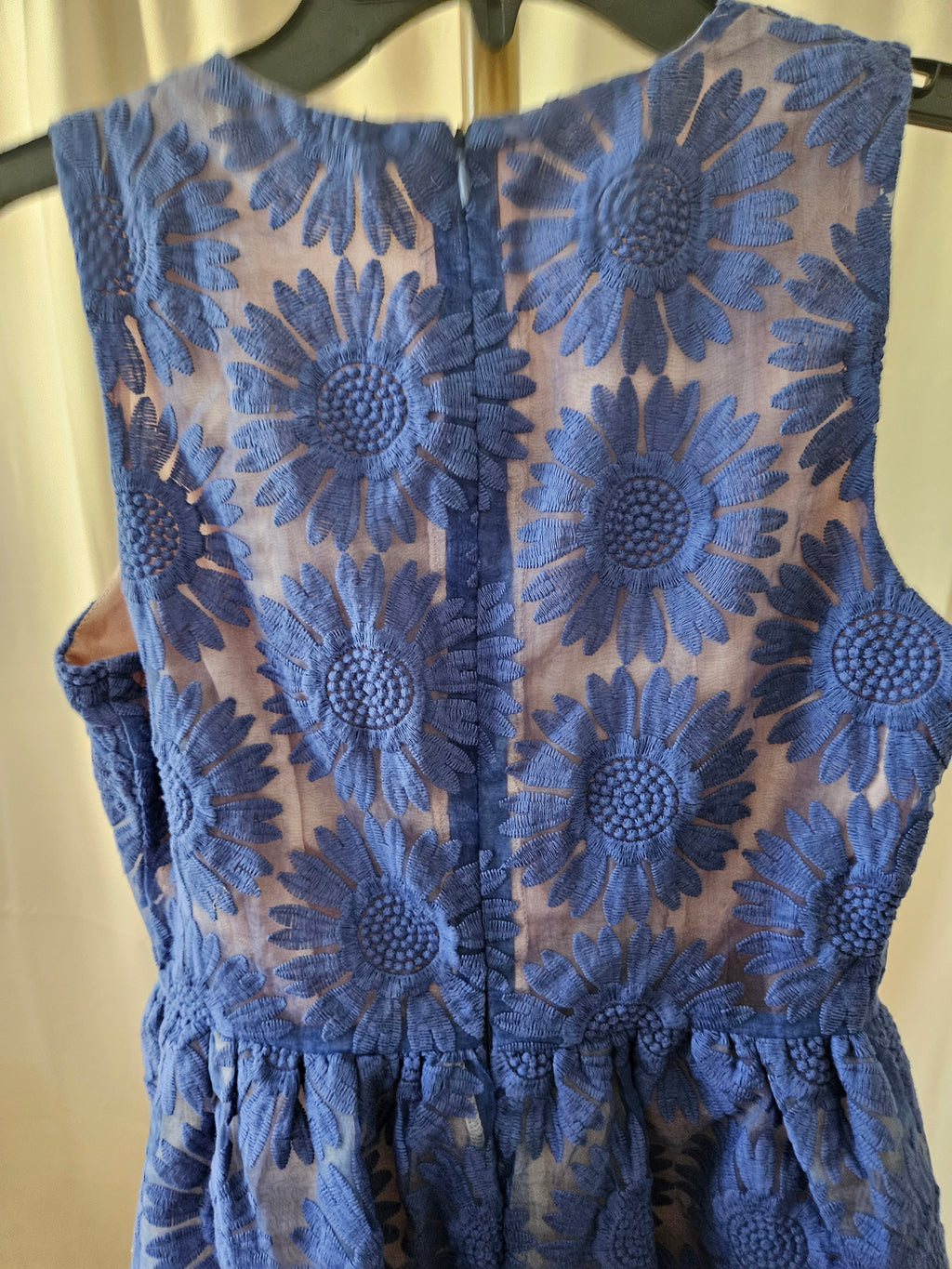 Ellison Royal Blue Daisy Peekaboo Sleeveless Dress Size Small