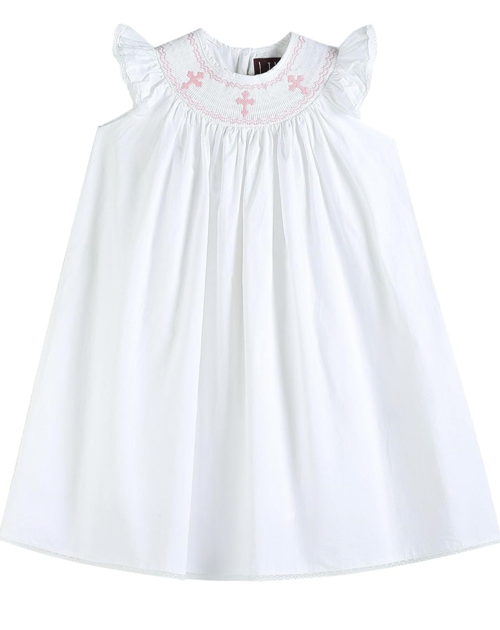 Lil Cactus White & Pink Bishop Dress Sz 6-12M