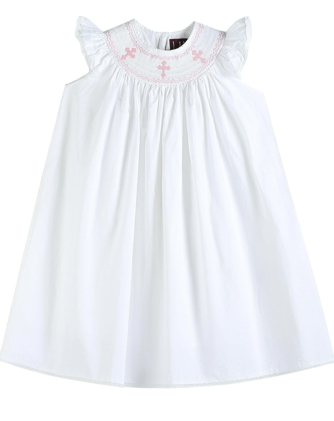 Lil Cactus White & Pink Bishop Dress Sz 6-12M