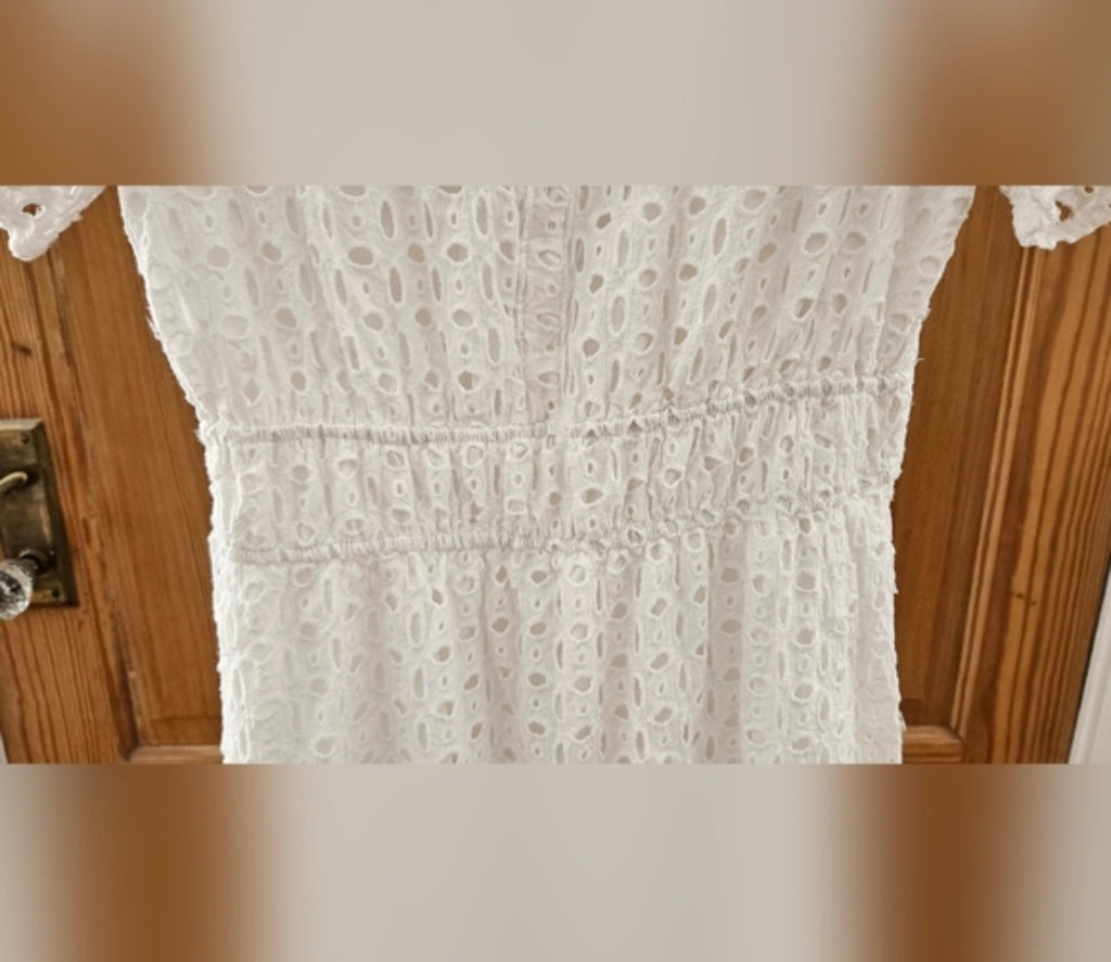 Zesica White Eyelet Dress Sz Small