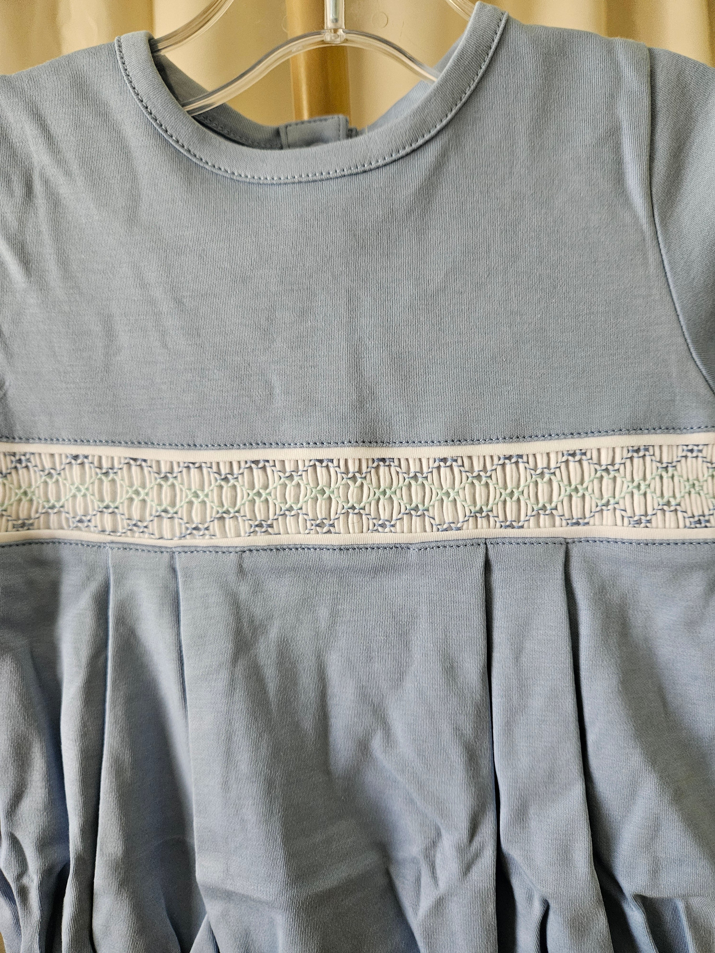 The Beaufort Bonnet Company Bradford Bubble Smocked Pima Cotton 6-12M