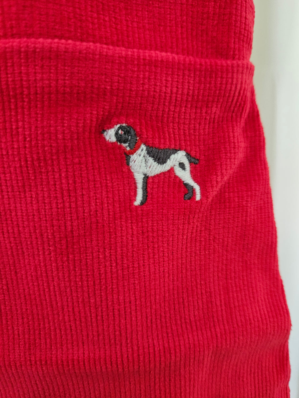 The Beaufort Bonnet Company Critter Violet Corduroy Overall Romper Embroidered Dogs Sz 12-18M