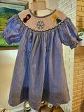 Aspen Rain Hand Smocked Disney's Frozen Dress Sz 3T
