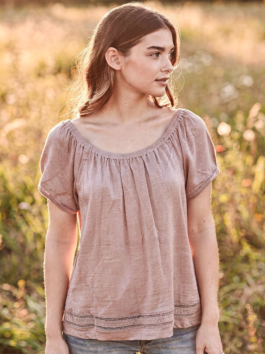Women's St. Tropez Mauve Top – Cut Out Detail, NWT, XS