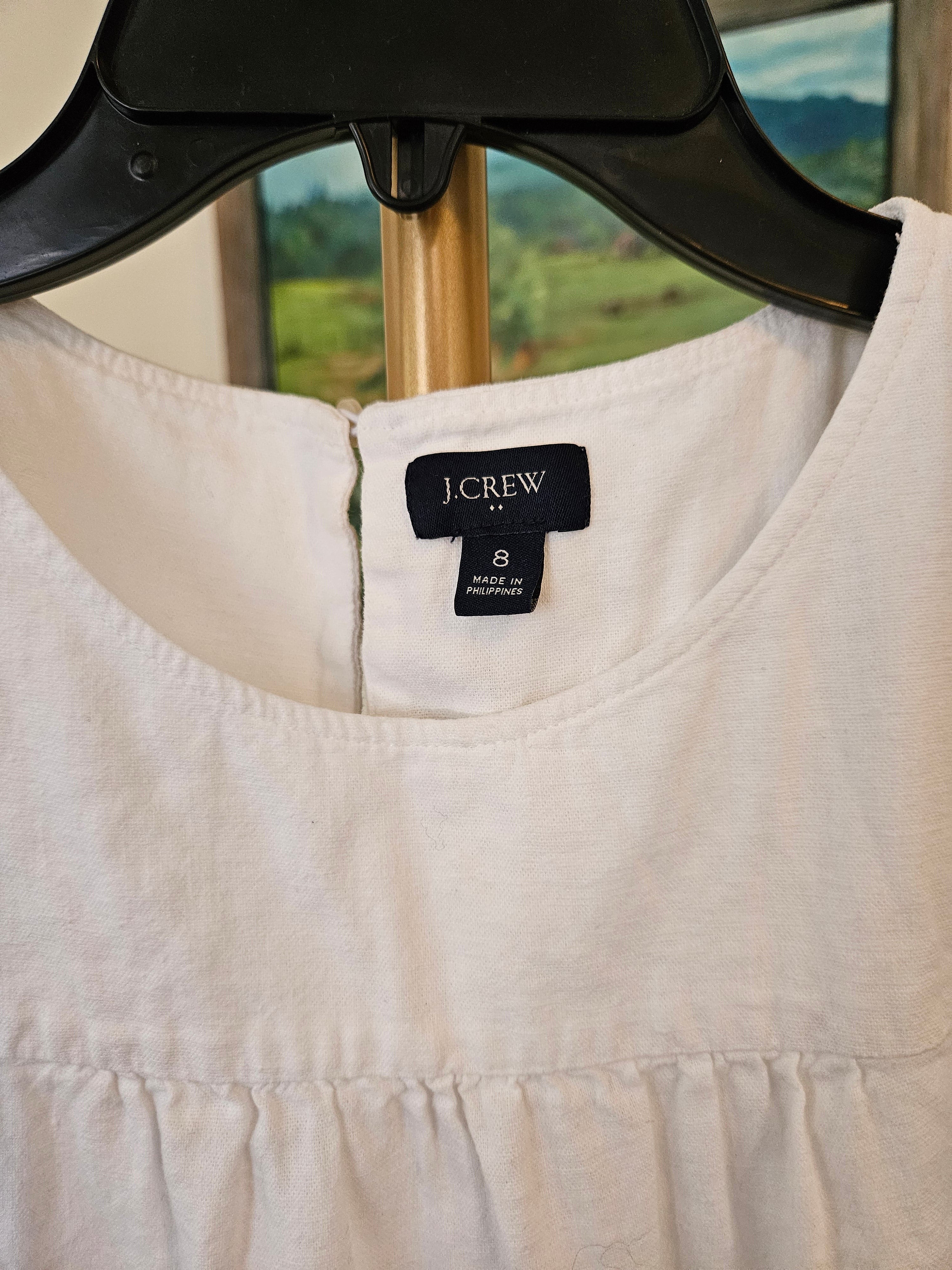 J. CREW White Sleeveless Summer Dress Sz 8