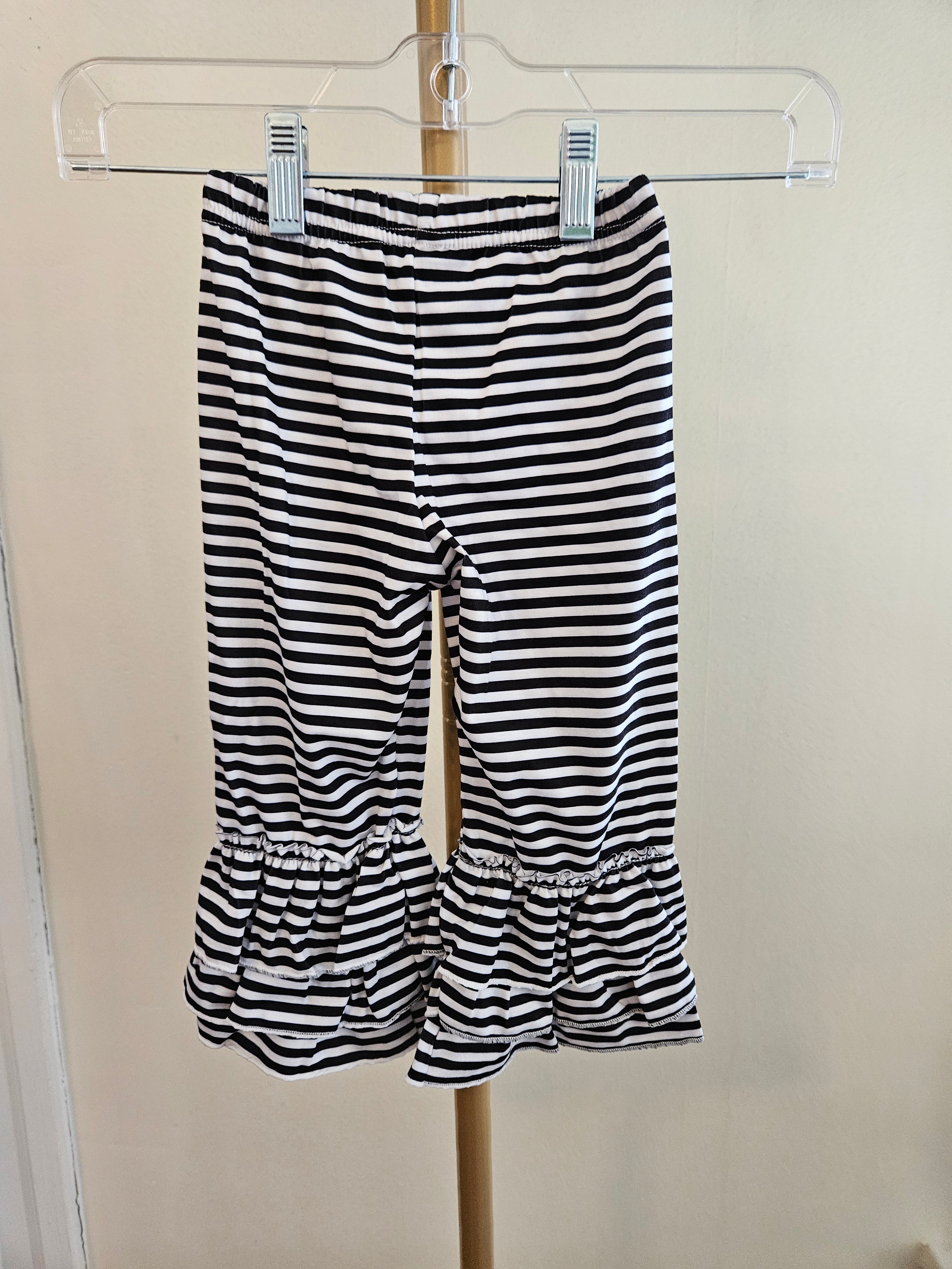 Abby & Evie Hocus Pocus 2pc Outfit With Stripped Ruffle Pants