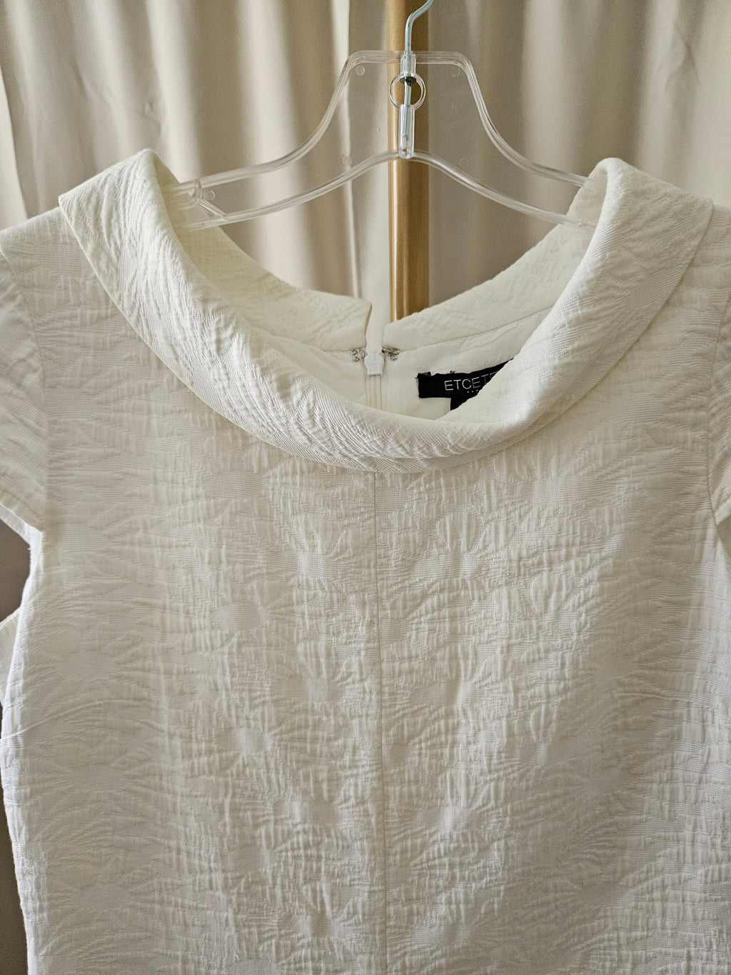 Etcetera Off White Brocade Dress Size 4