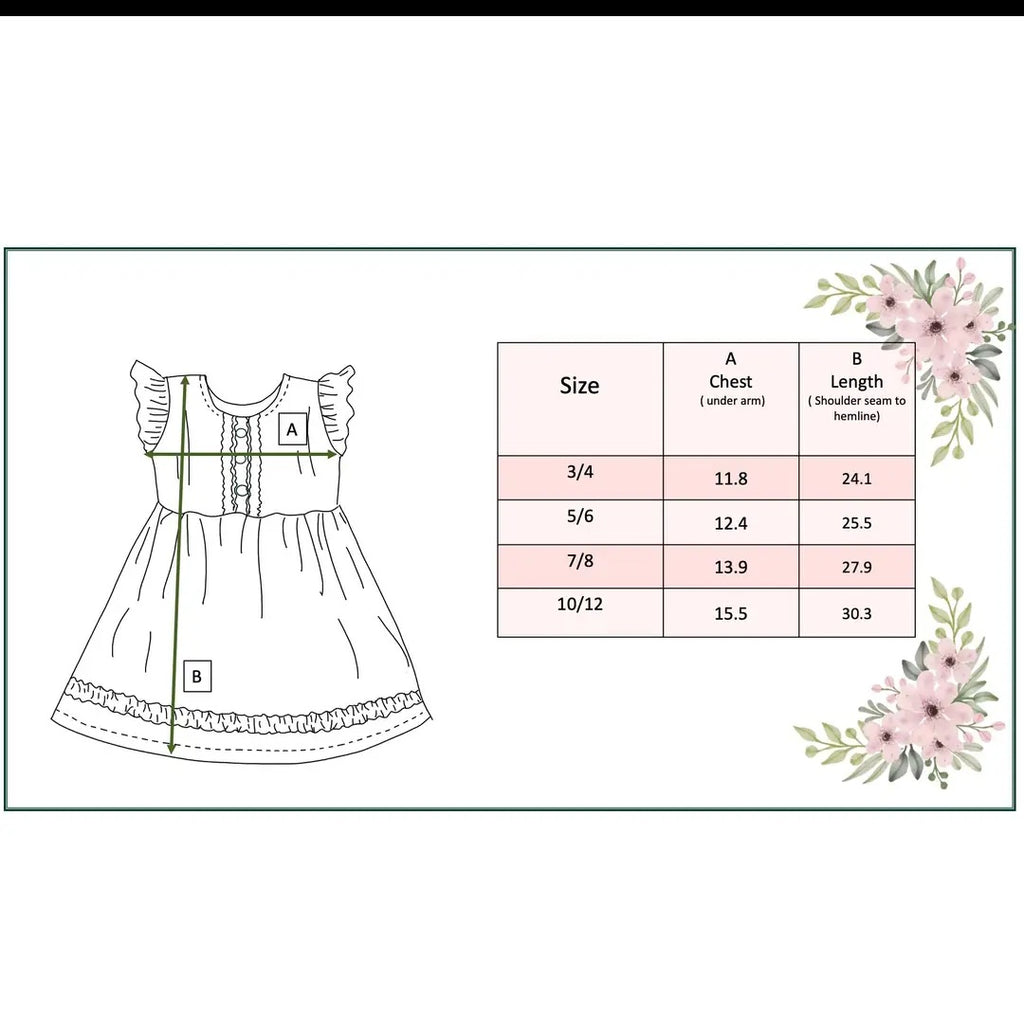 Adorable Sweetness Pink Blush Dainty Flower Button Ruffle Spring Dress Sz 10/12