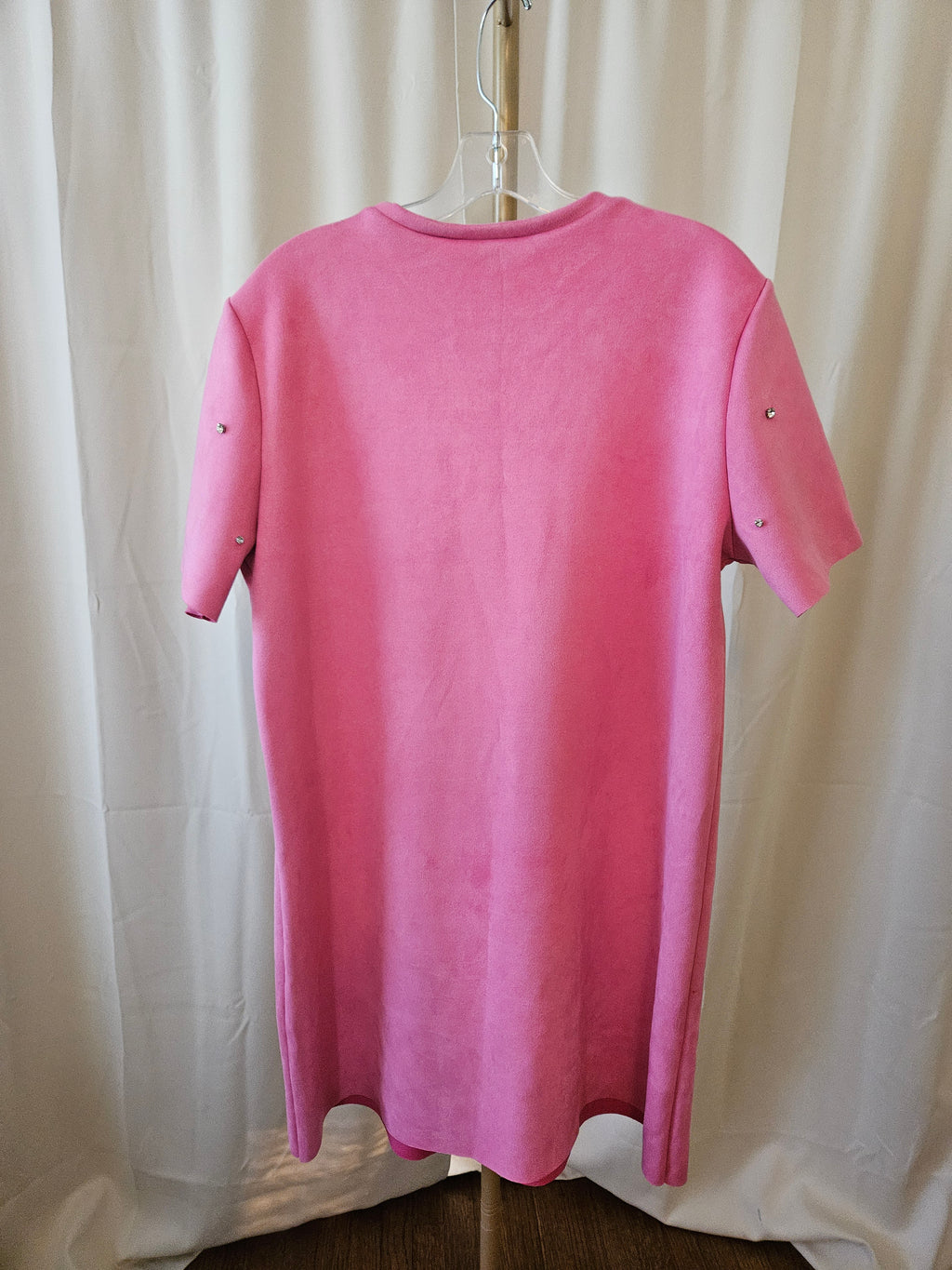 Zara XL Perfect Pink Moleskin Rhinestone Accent Dress