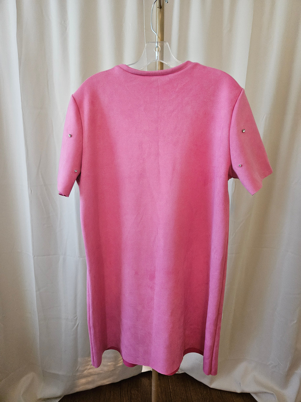Zara XL Perfect Pink Moleskin Rhinestone Accent Dress