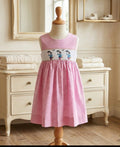 Mom & Me Pink & White Gingham Mary Poppins Smocked Dress — 2T