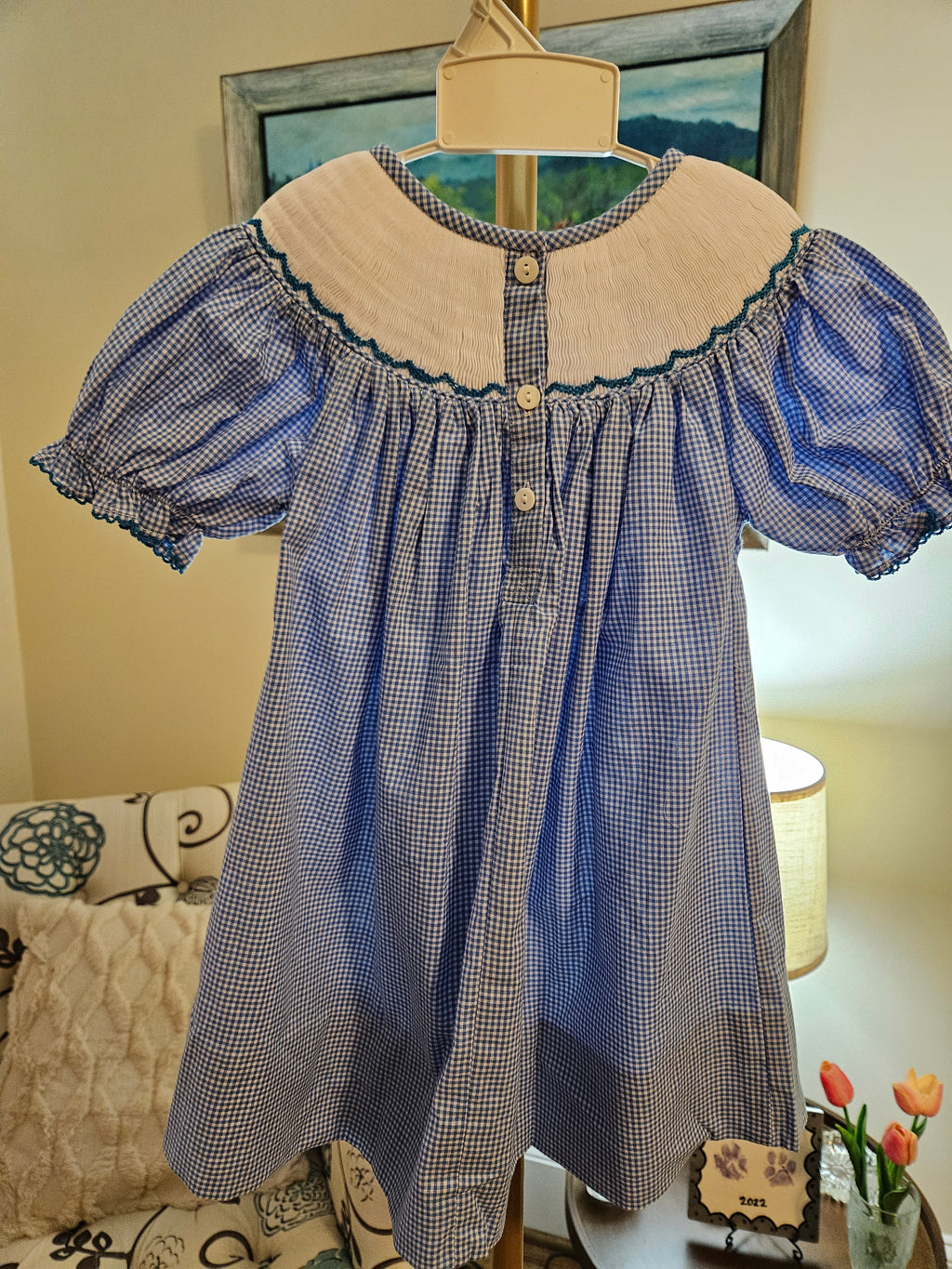 Aspen Rain Hand Smocked Disney's Frozen Dress Sz 3T