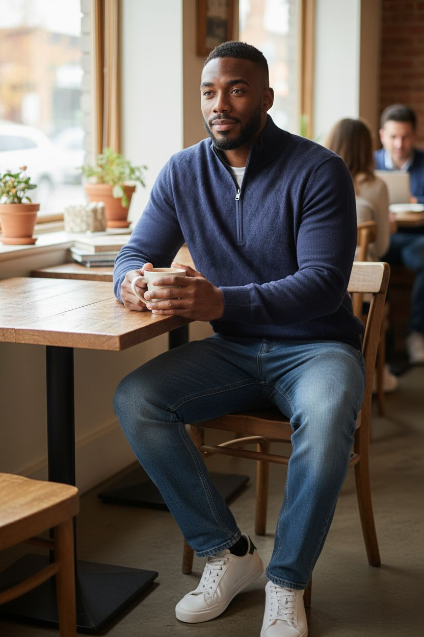 NWT Joseph Abboud Knit Quarter Zip Heritage Pull Over Size XL