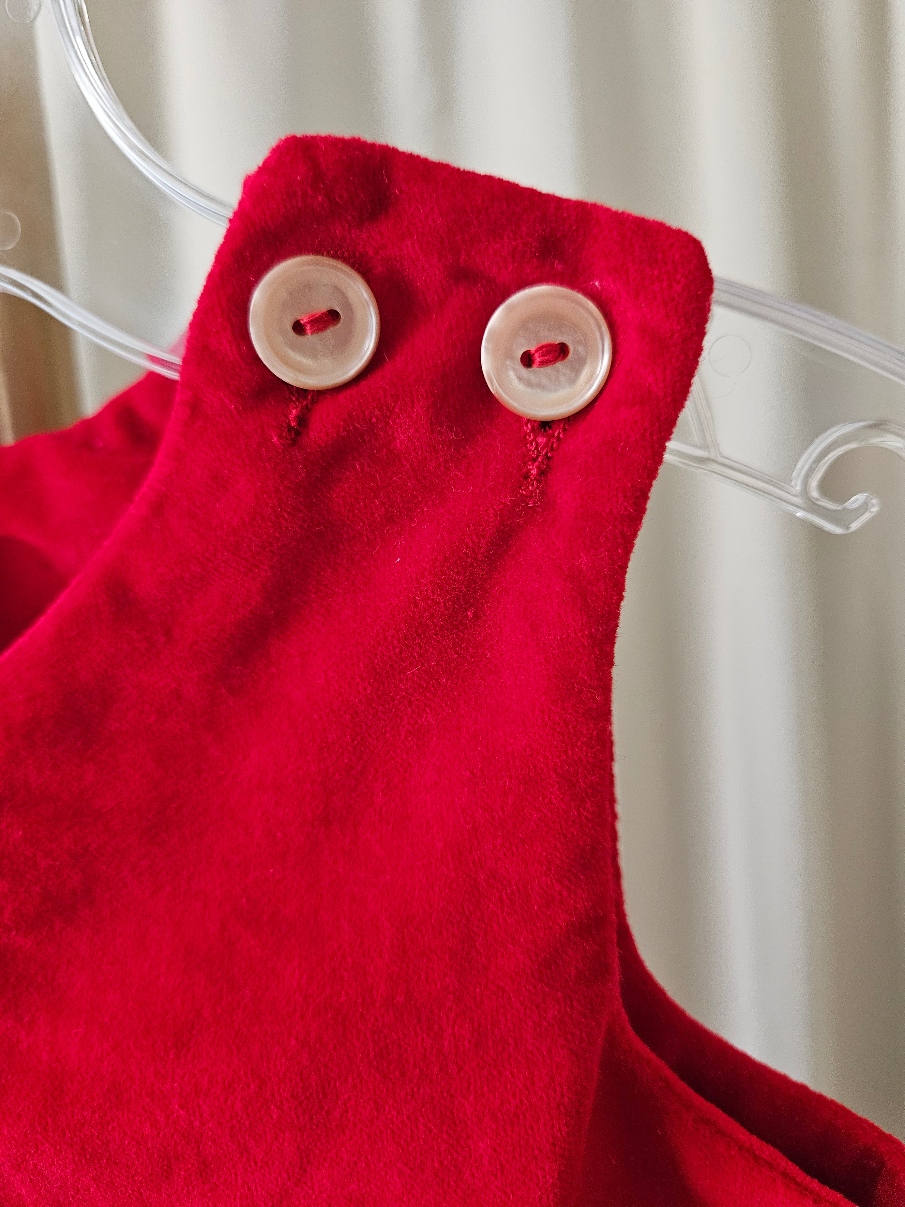 Imp Originals Red Velvet Heirloom Jon Jon Vintage Collector's Piece Size 12M (Large)