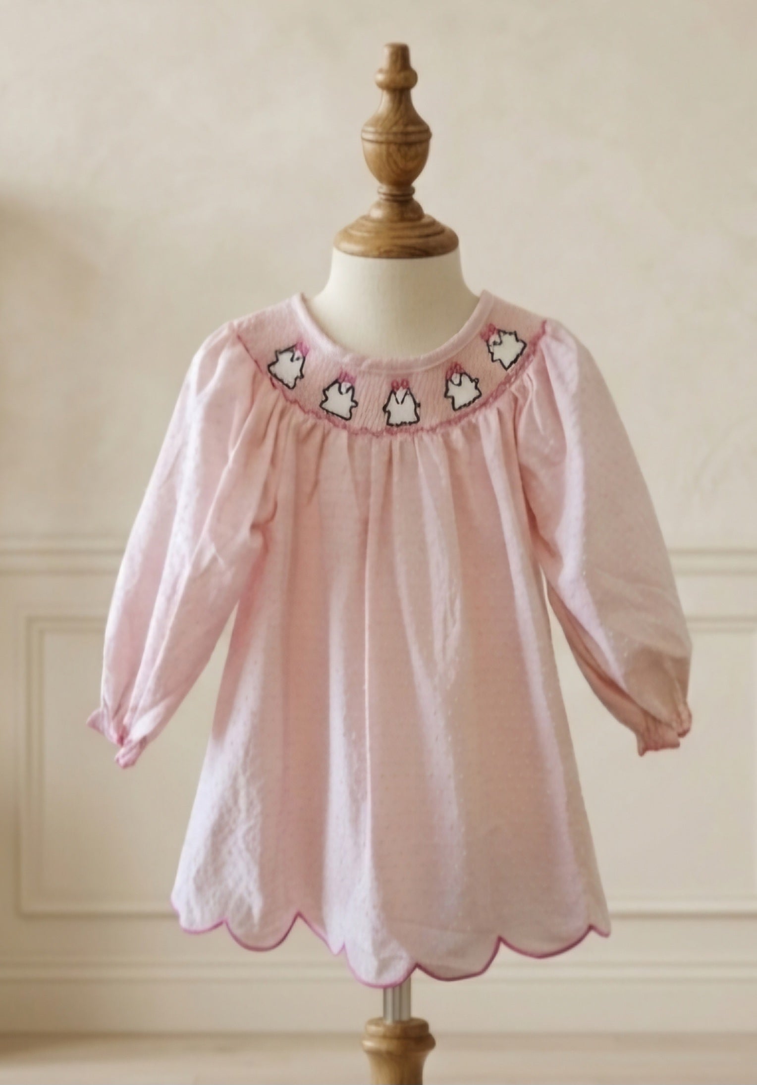 Rylee Faith Designs Smocked Ghost Bishop Dress