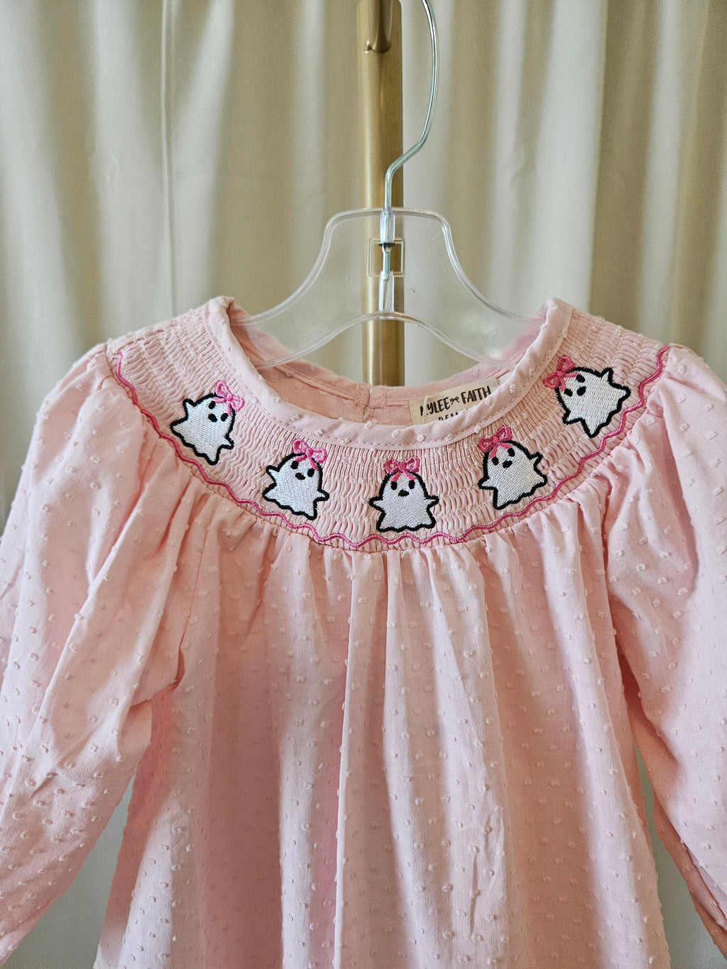 Rylee Faith Designs Smocked Ghost Bishop Dress