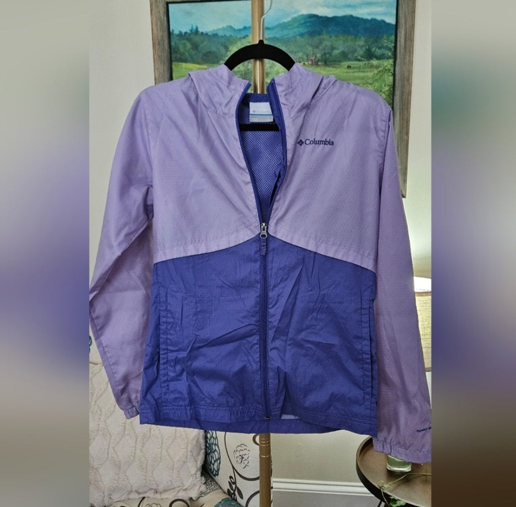 Columbia Girls Omni-Sheild Full Zip Windbreaker Size Large