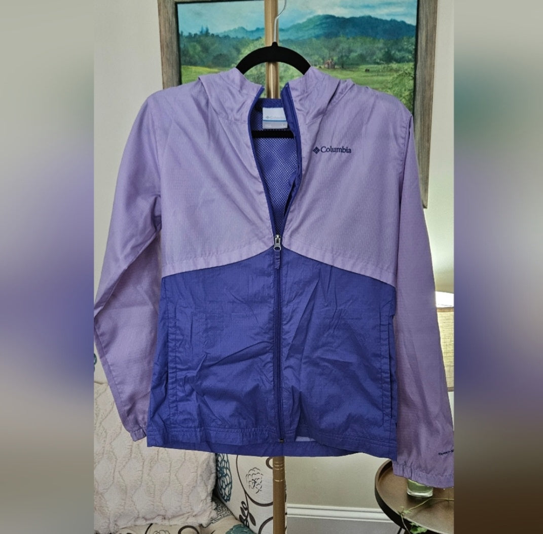 Columbia Girls Omni-Sheild Full Zip Windbreaker Size Large