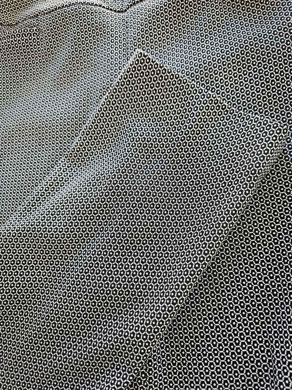 Chico's Flat Front Blk & White Pull On Pants Size 12R (2R)